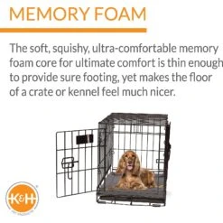 K&H Pet Products Memory Foam Dog Crate Pad, Gray 11 K&H Pet Products Memory Foam Dog Crate Pad, Gray -PetSafe Kong Shop 100545 PT2. AC SS1800 V1629848549