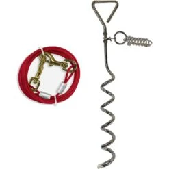 Four Paws Walk-About Spiral Tie-Out Stake For Dogs -PetSafe Kong Shop 101071 PT1. AC SS1800 V1627354587