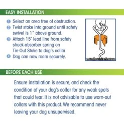 Four Paws Walk-About Spiral Tie-Out Stake For Dogs -PetSafe Kong Shop 101071 PT3. AC SS1800 V1627349182