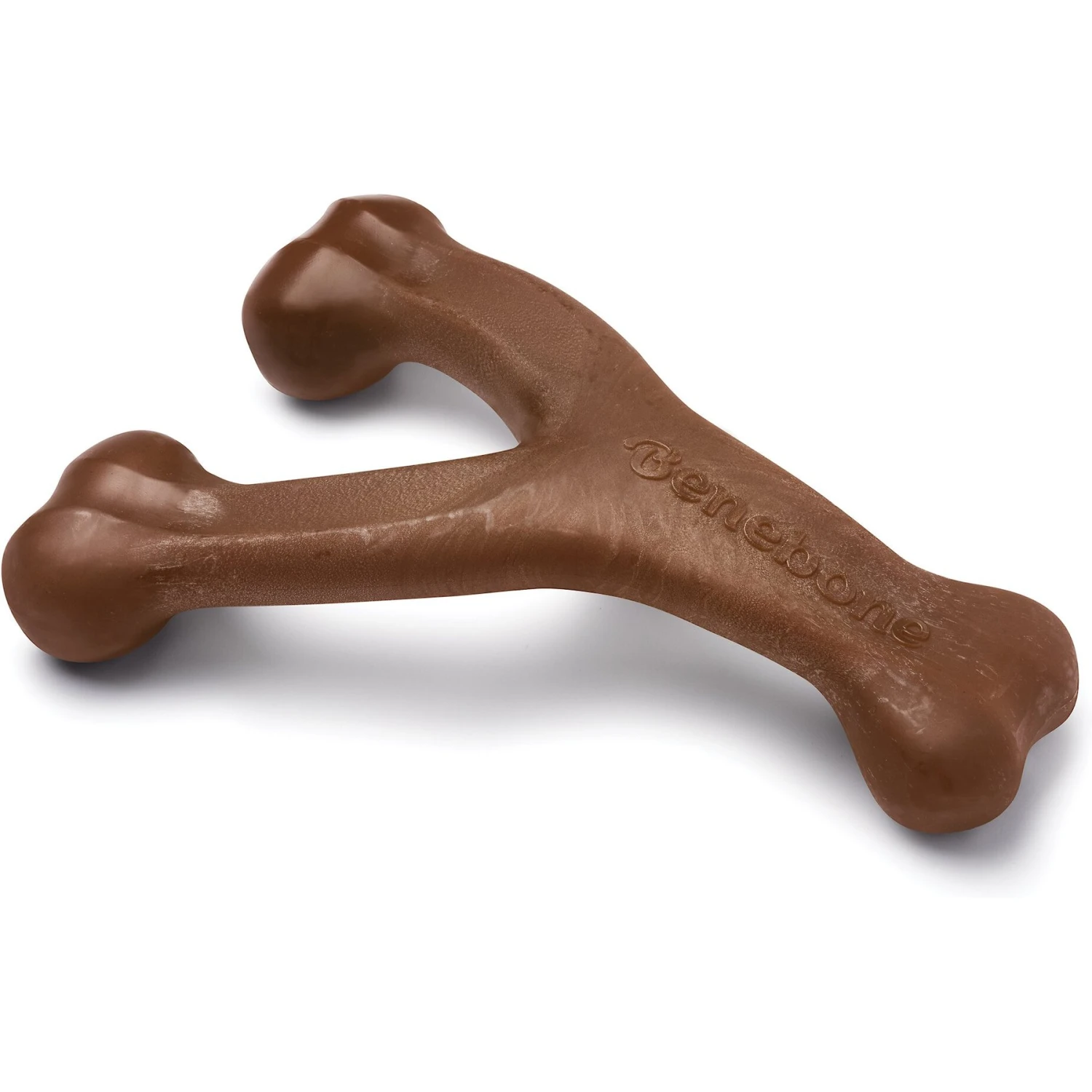 Benebone Peanut Butter Flavor Wishbone Tough Dog Chew Toy 1 Benebone Peanut Butter Flavor Wishbone Tough Dog Chew Toy