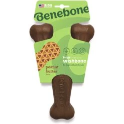 Benebone Peanut Butter Flavor Wishbone Tough Dog Chew Toy 8 Benebone Peanut Butter Flavor Wishbone Tough Dog Chew Toy -PetSafe Kong Shop 101484 PT2. AC SS1800 V1702328875