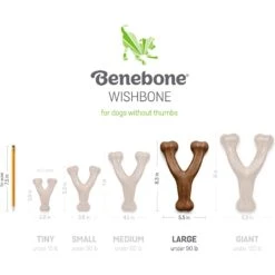 Benebone Peanut Butter Flavor Wishbone Tough Dog Chew Toy 11 Benebone Peanut Butter Flavor Wishbone Tough Dog Chew Toy -PetSafe Kong Shop 101484 PT5. AC SS1800 V1612405604