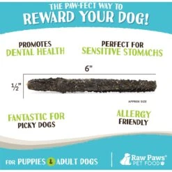 Raw Paws Green Lamb Tripe 6-in Sticks Dog Chews, 10 Count -PetSafe Kong Shop 1022574 PT2. AC SS1800 V1702511107