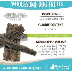 Raw Paws Green Lamb Tripe 6-in Sticks Dog Chews, 10 Count -PetSafe Kong Shop 1022574 PT3. AC SS1800 V1702511111