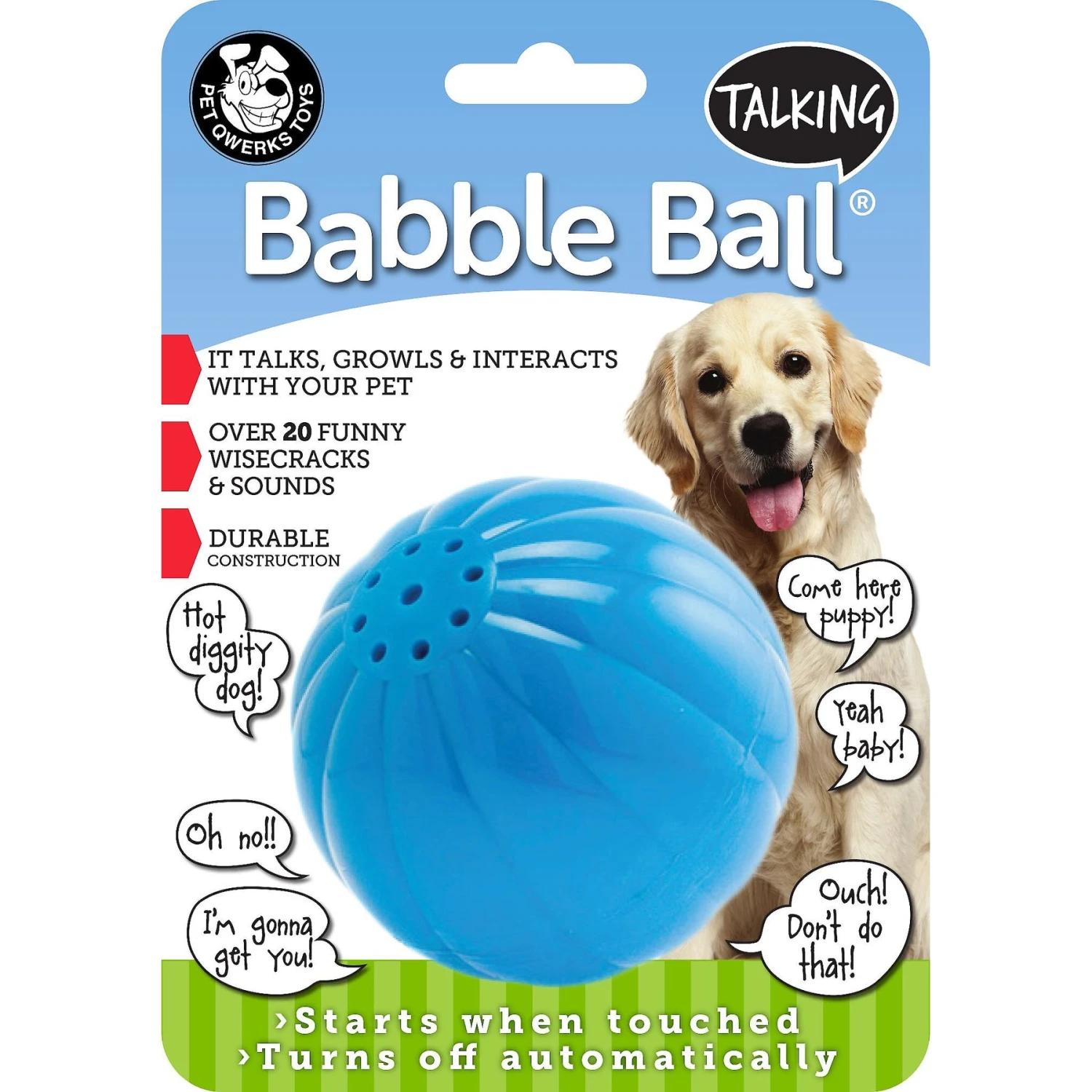 Pet Qwerks Talking Babble Ball Dog Toy 4 Pet Qwerks Talking Babble Ball Dog Toy - Image 4