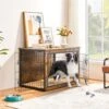 Yaheetech Wooden Dog Crate, Rustic Brown, 40 Inch