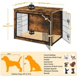 Yaheetech Wooden Dog Crate, Rustic Brown, 40 Inch 8 Yaheetech Wooden Dog Crate, Rustic Brown, 40 Inch -PetSafe Kong Shop 1033758 PT2. AC SS1800 V1703797619