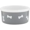 Signature Housewares Bones Non-Skid Ceramic Dog Bowl