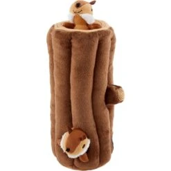 ZippyPaws Burrow Squeaky Hide & Seek Plush Dog Toy, Log & Chipmunks -PetSafe Kong Shop 104282 PT4. AC SS1800 V1523637396