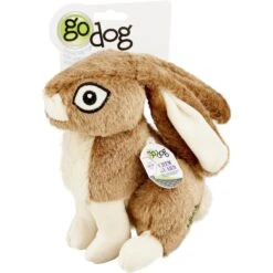 GoDog Wildlife Chew Guard Rabbit Squeaky Plush Dog Toy -PetSafe Kong Shop 107692 PT4. AC SS1800 V1545244387