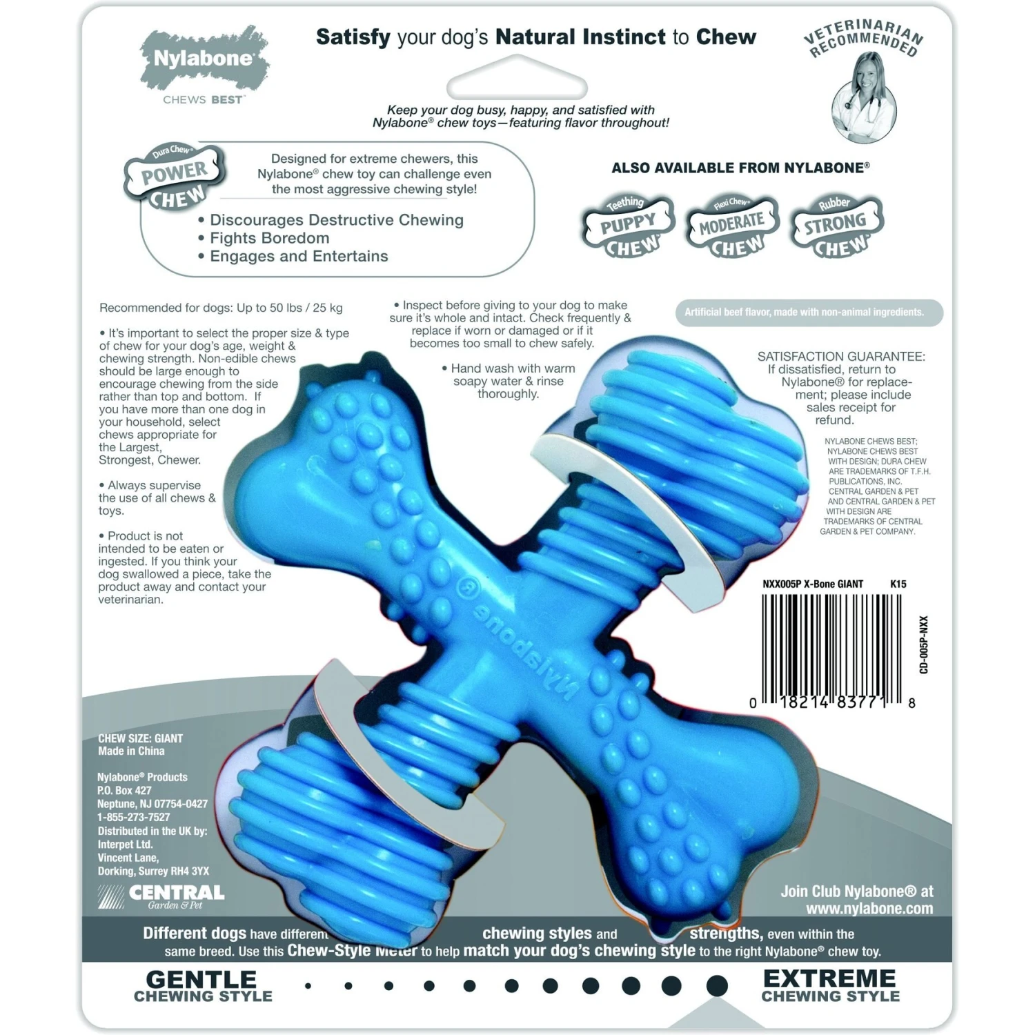 Nylabone Dog Toy Power Chew Dog Toy For Aggressive Chewers 7 Nylabone Dog Toy Power Chew Dog Toy For Aggressive Chewers - Image 7