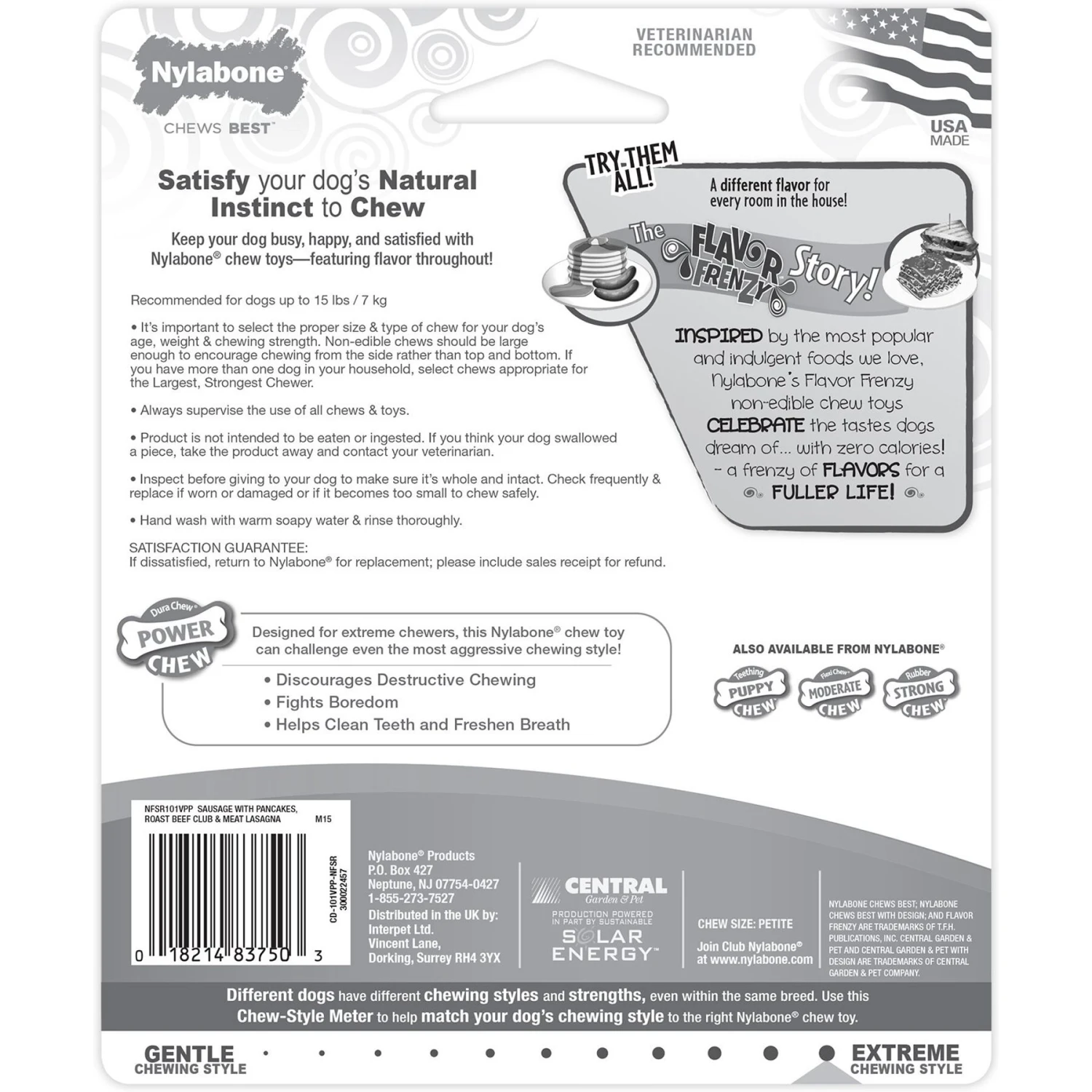 Nylabone Flavor Frenzy Power Chew Triple Pack Pancakes & Sausage 7 Nylabone Flavor Frenzy Power Chew Triple Pack Pancakes & Sausage - Image 7