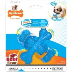 Nylabone Puppy Chew X Bone Chew Toy Blue