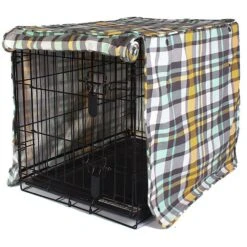 Molly Mutt Dog Crate Cover, Northwestern Girls, Plaid