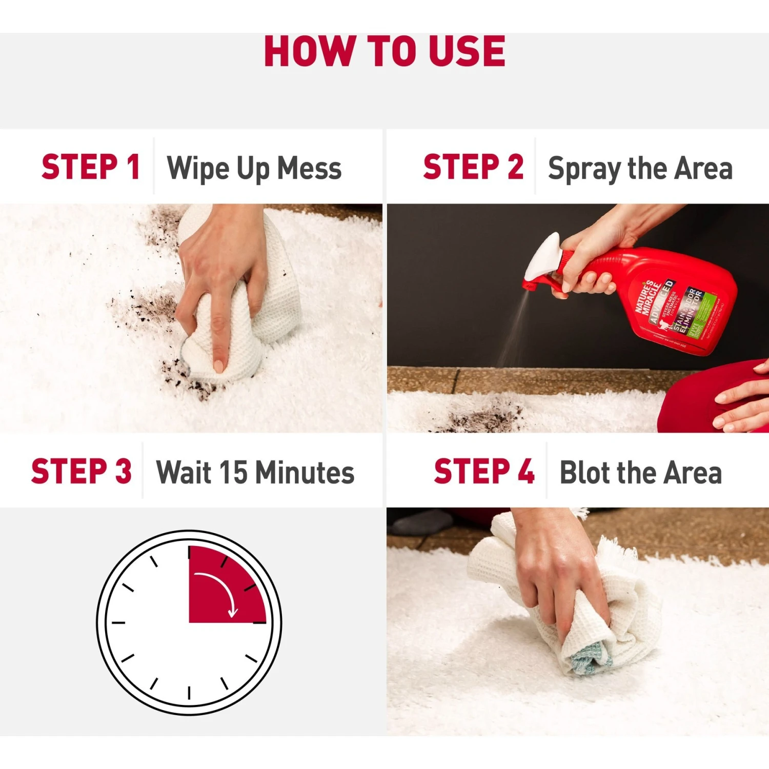 Nature's Miracle Advanced Dog Enzymatic Stain Remover & Odor Eliminator Spray, 32-oz Bottle 3 Nature's Miracle Advanced Dog Enzymatic Stain Remover & Odor Eliminator Spray, 32-oz Bottle - Image 3