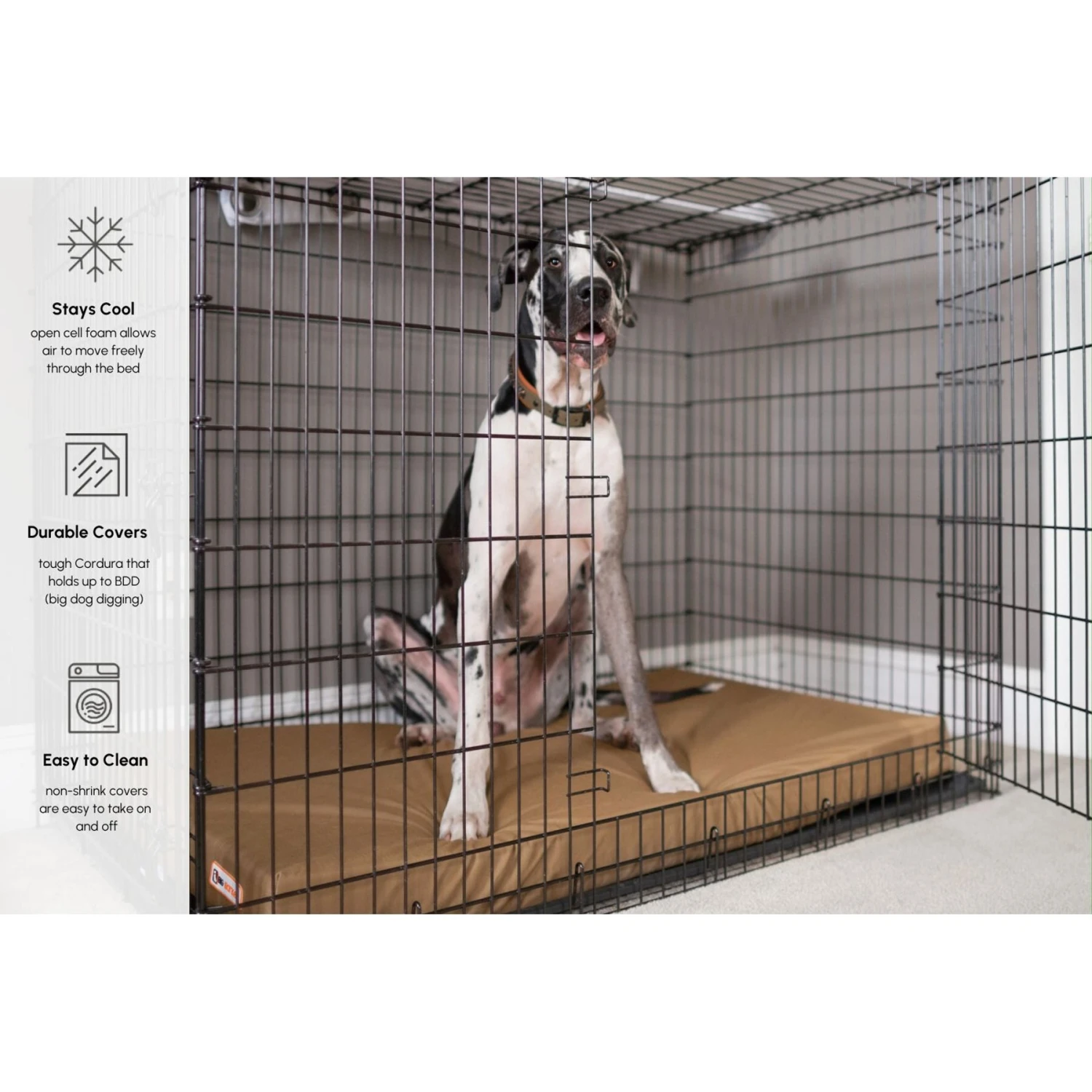 Big Barker 4" Orthopedic Sleek Dog Crate Pad 2 Big Barker 4" Orthopedic Sleek Dog Crate Pad - Image 2