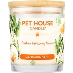 Pet House Mandarin Sage Natural Plant-Based Wax Candle