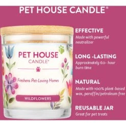 Pet House Wildflowers Natural Plant-Based Wax Candle 7 Pet House Wildflowers Natural Plant-Based Wax Candle -PetSafe Kong Shop 116014 PT3. AC SS1800 V1623791022