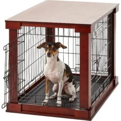 Merry Products Double Door Furniture Style Dog Crate, Mahogany -PetSafe Kong Shop 118021 PT3. AC SS1800 V1569020249