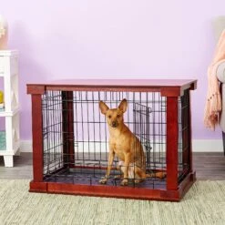 Merry Products Double Door Furniture Style Dog Crate, Mahogany -PetSafe Kong Shop 118021 PT4. AC SS1800 V1562180681