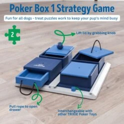 TRIXIE Activity Poker Box Activity Strategy Game Dog Toy, Level 2 12 TRIXIE Activity Poker Box Activity Strategy Game Dog Toy, Level 2 -PetSafe Kong Shop 118931 PT3. AC SS1800 V1686329110