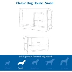TRIXIE Natura Classic Dog House With Weatherproof Finish, Elevated Floor -PetSafe Kong Shop 118966 PT6. AC SS1800 V1643412114