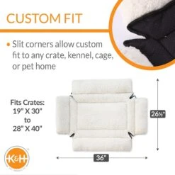 K&H Pet Products Deluxe Bolster Dog Crate Pad, Natural -PetSafe Kong Shop 121299 PT2. AC SS1800 V1685645773