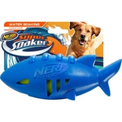 Nerf Dog Super Soaker Squeak Shark Dog Toy -PetSafe Kong Shop 121852 PT3. AC SS1800 V1493316491