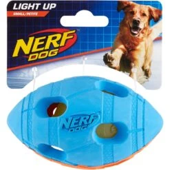 Nerf Dog Light Up Bash Football Dog Toy, Small -PetSafe Kong Shop 121898 PT3. AC SS1800 V1531558328