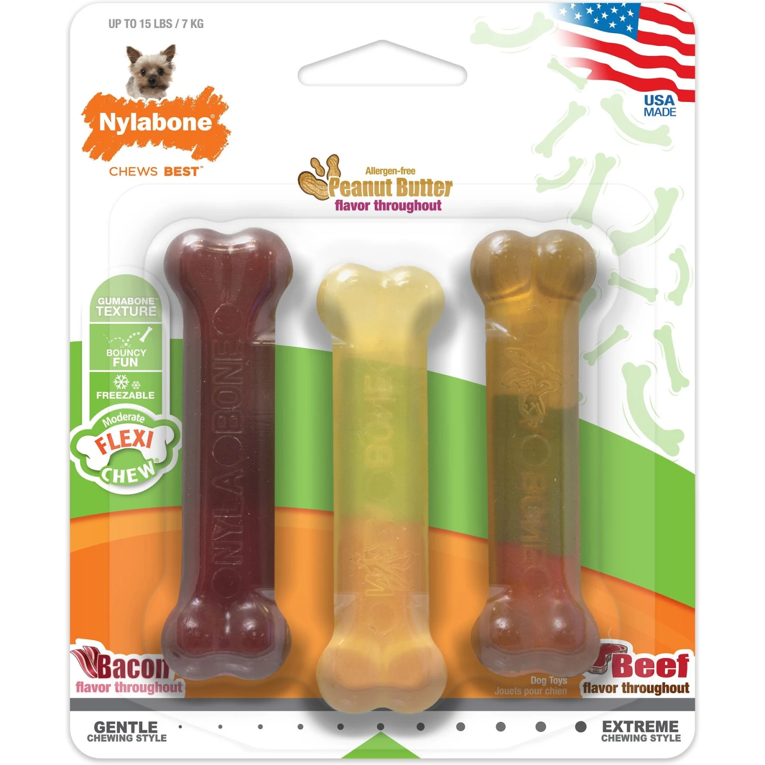 Nylabone FlexiChew Moderate Dog ChewToys 1 Nylabone FlexiChew Moderate Dog ChewToys