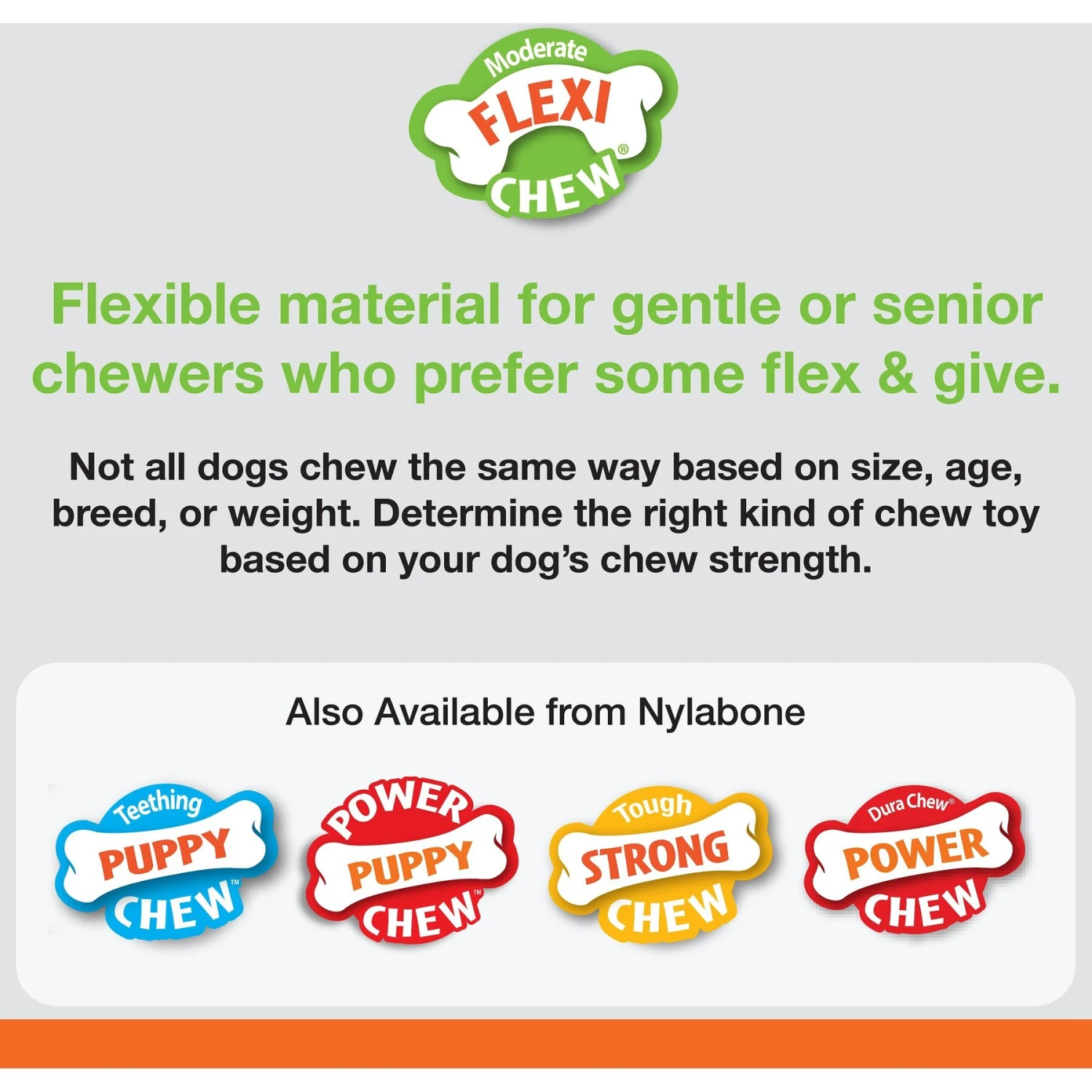 Nylabone FlexiChew Moderate Dog ChewToys 5 Nylabone FlexiChew Moderate Dog ChewToys - Image 5
