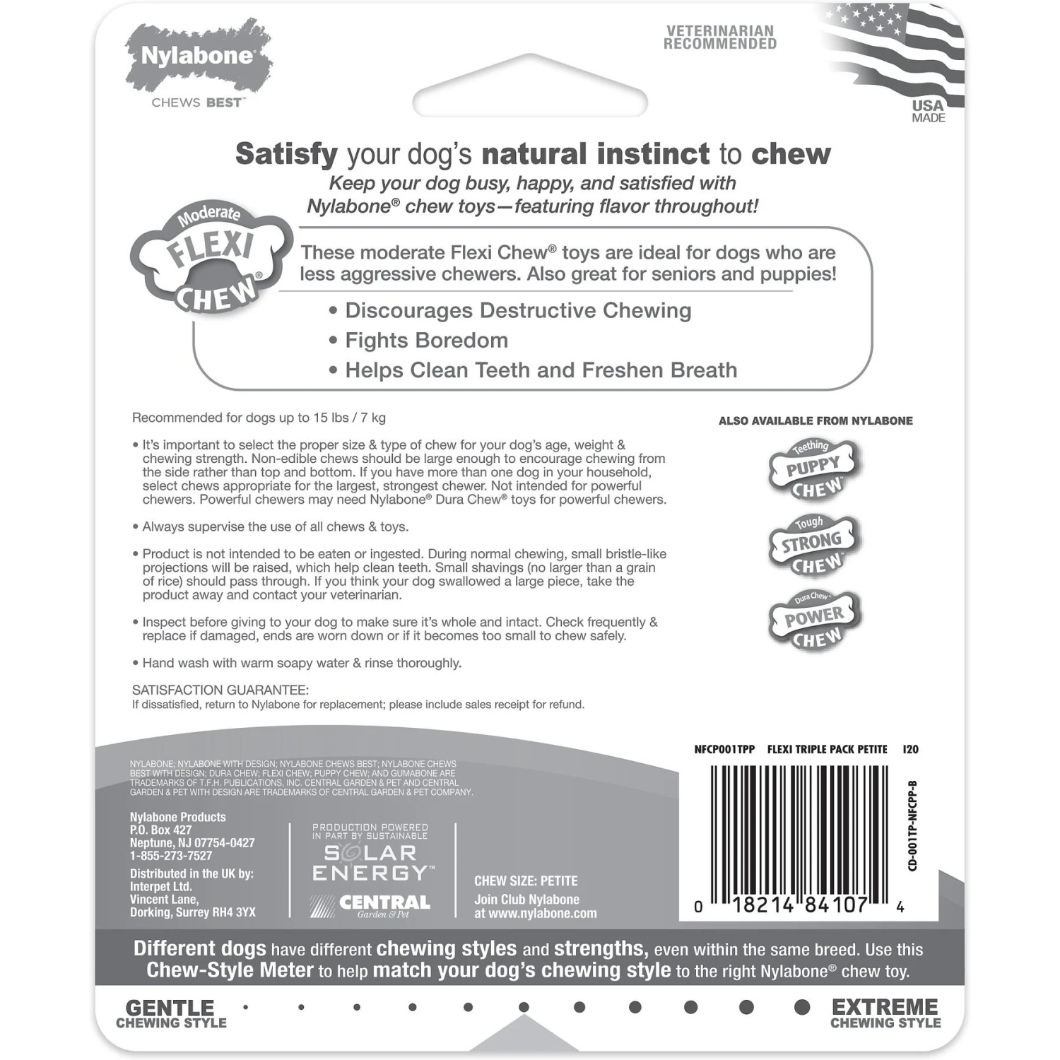 Nylabone FlexiChew Moderate Dog ChewToys 7 Nylabone FlexiChew Moderate Dog ChewToys - Image 7