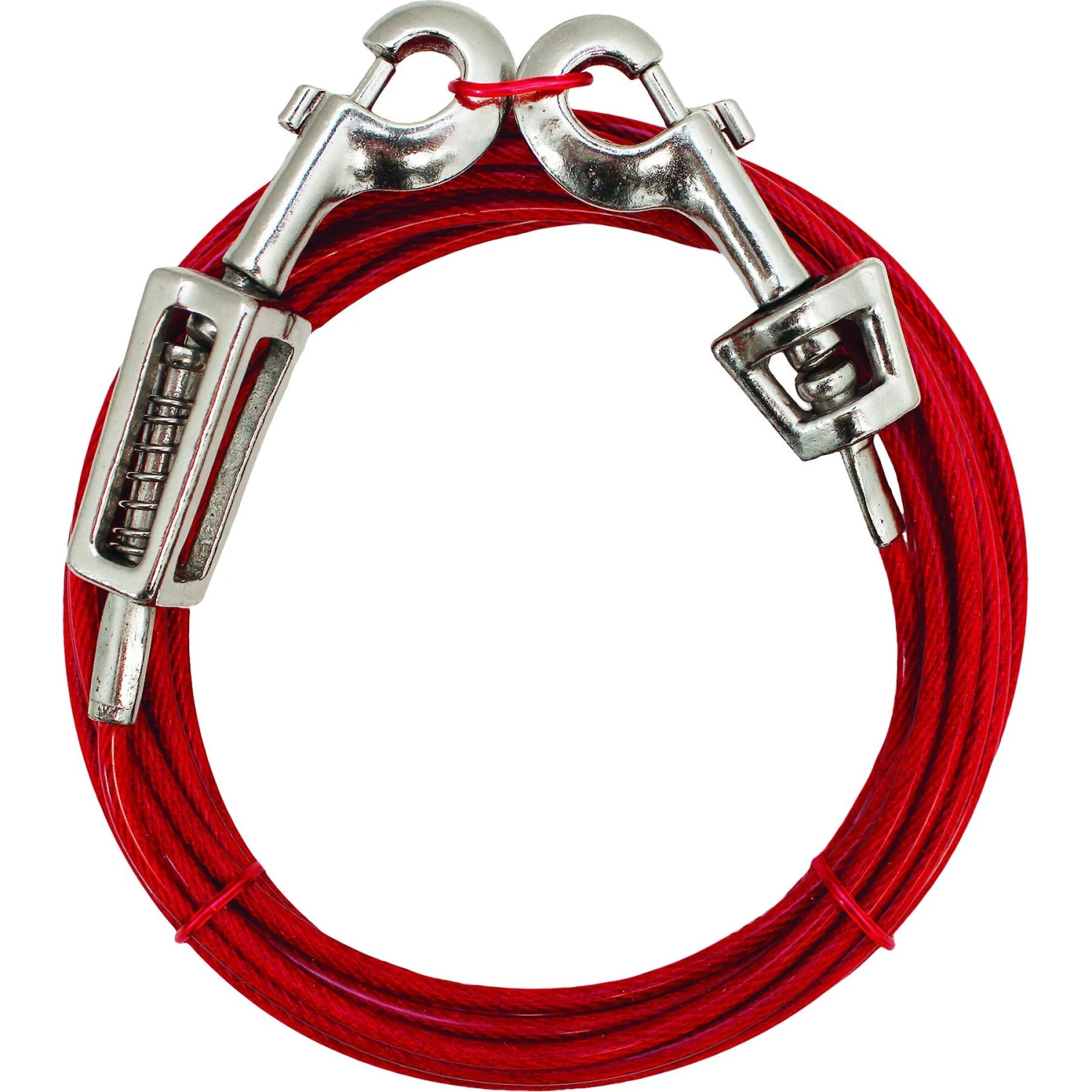 Boss Pet Prestige Dog Tie-Out With Spring, Large, Red 2 Boss Pet Prestige Dog Tie-Out With Spring, Large, Red - Image 2