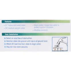 Four Paws Walk-About Tie Out Stake -PetSafe Kong Shop 124559 PT2. AC SS1800 V1518187842