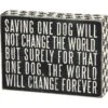 Primitives By Kathy "Saving One Dog" Box Sign