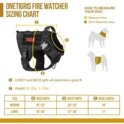 OneTigris FIRE WATCHER 2.0 Tactical Dog Harness -PetSafe Kong Shop 132279 PT5. AC SS1800 V1698434456