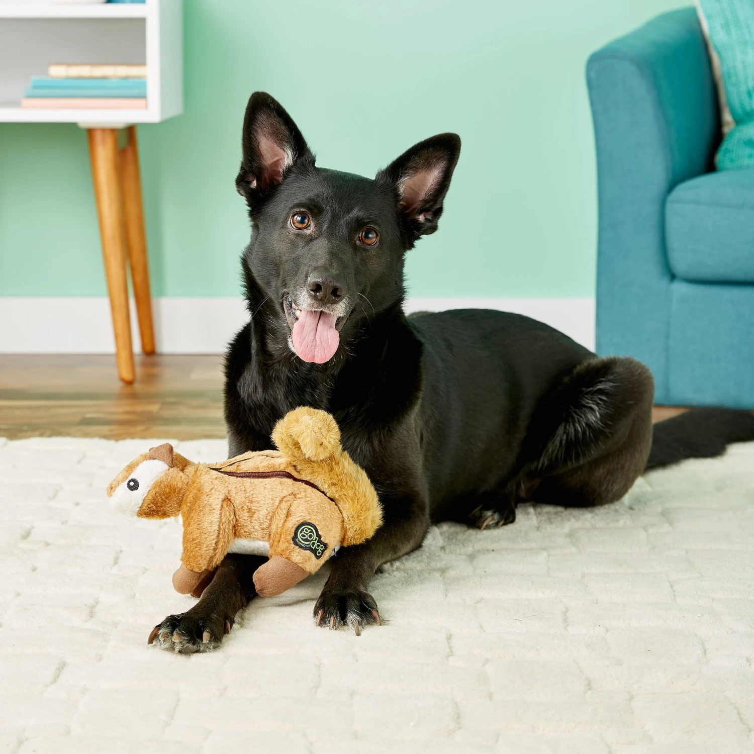 GoDog Wildlife Chew Guard Chipmunk Squeaky Plush Dog Toy 3 GoDog Wildlife Chew Guard Chipmunk Squeaky Plush Dog Toy - Image 3