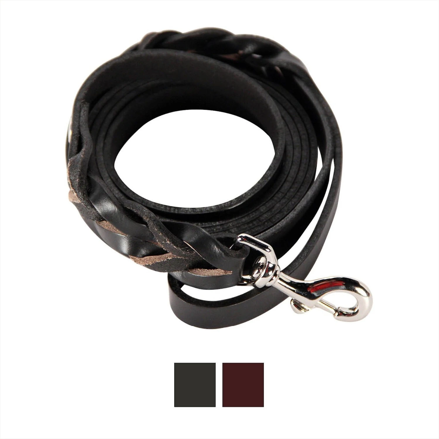 Logical Leather Braided Dog Leash 1 Logical Leather Braided Dog Leash
