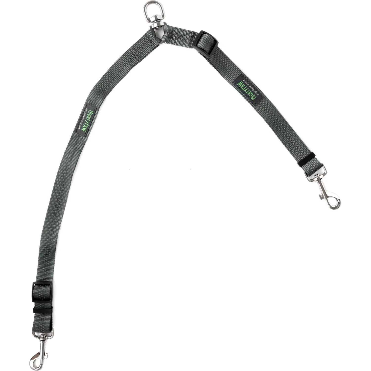 Mighty Paw Nylon Reflective Double Dog Leash 3 Mighty Paw Nylon Reflective Double Dog Leash - Image 3