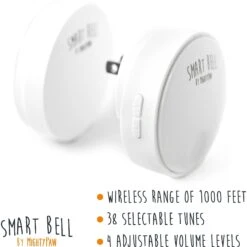 Mighty Paw Smart Bell 2.0 Potty Training Dog Doorbell, White -PetSafe Kong Shop 135584 PT4. AC SS1800 V1510861490