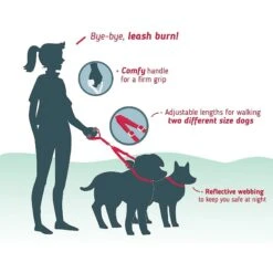Leashboss Duo Reflective Double Dog Leash Coupler With Handle 13 Leashboss Duo Reflective Double Dog Leash Coupler With Handle -PetSafe Kong Shop 136706 PT6. AC SS1800 V1504025438