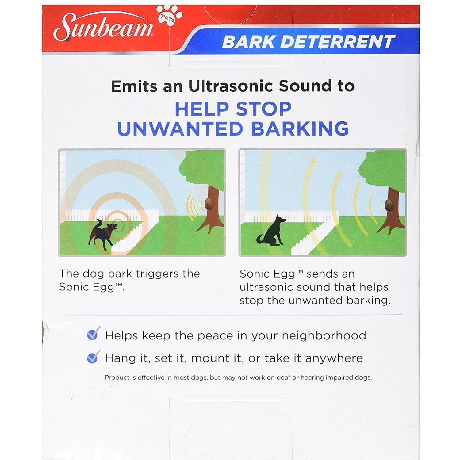 Sunbeam Sonic Egg Ultrasonic Bark Control Device 4 Sunbeam Sonic Egg Ultrasonic Bark Control Device - Image 4