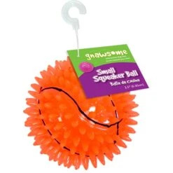 Gnawsome Squeak & Light LED Basketball Dog Toy, Color Varies