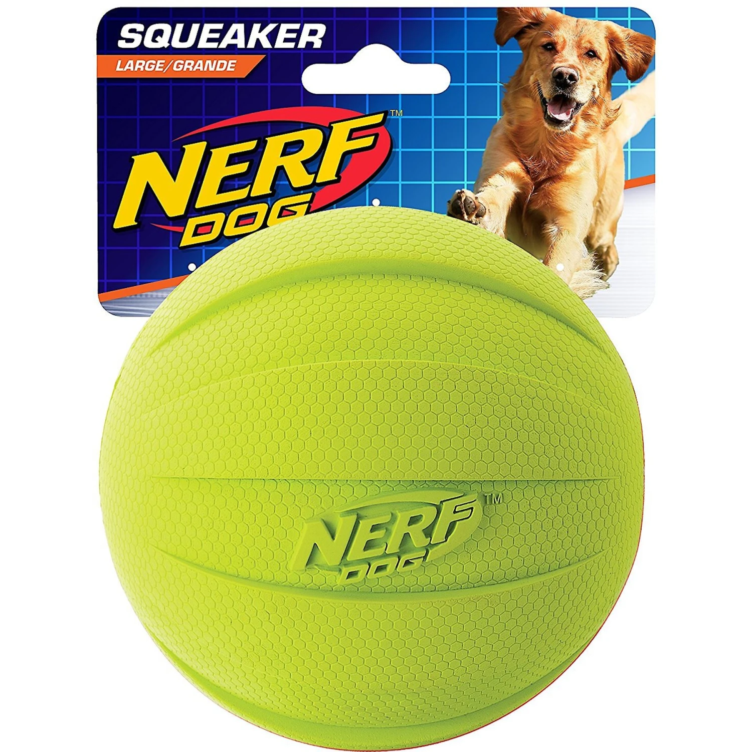 Nerf Dog Squeak Ball Dog Toy, Large 3 Nerf Dog Squeak Ball Dog Toy, Large - Image 3