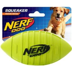 Nerf Dog Classic Squeak Ridged Football Dog Toy, Medium -PetSafe Kong Shop 142897 PT2. AC SS1800 V1517612794