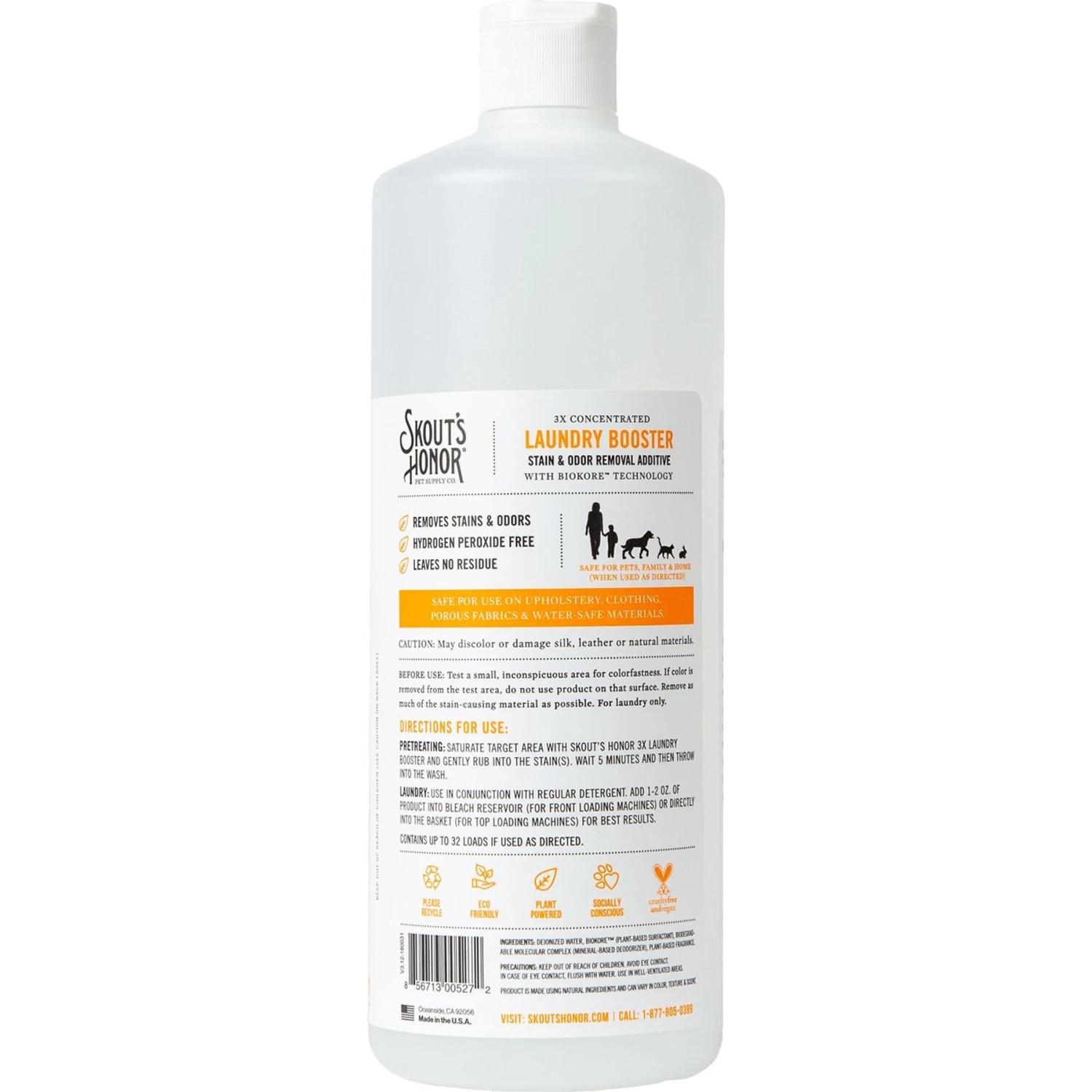 Skout's Honor Laundry Booster Stain & Odor Removal Additive, 32-oz Bottle 2 Skout's Honor Laundry Booster Stain & Odor Removal Additive, 32-oz Bottle - Image 2