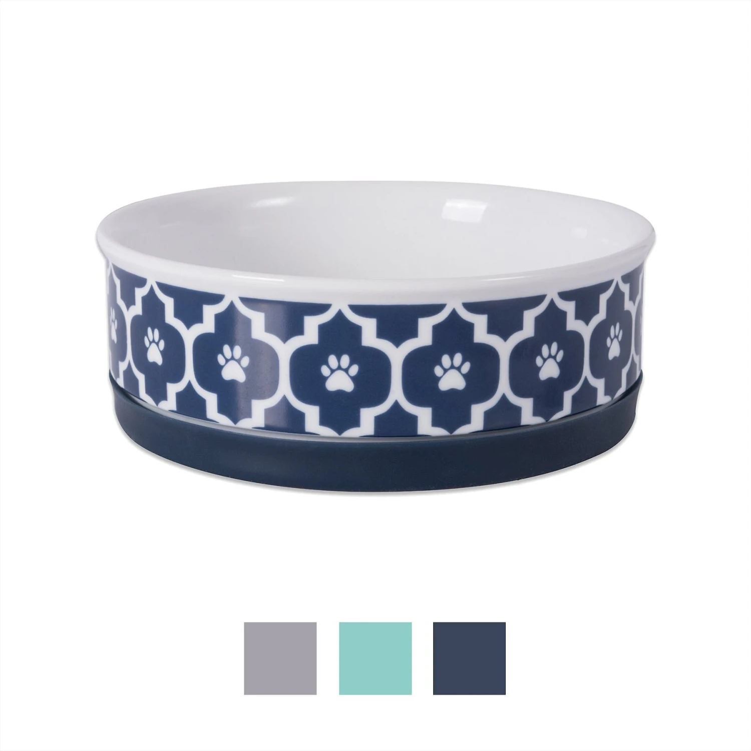 Bone Dry Lattice Non-Skid Ceramic Dog & Cat Bowl 1 Bone Dry Lattice Non-Skid Ceramic Dog & Cat Bowl