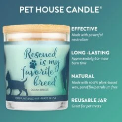Pet House Ocean Breeze Natural Plant-Based Wax Sentiment Candle -PetSafe Kong Shop 149980 PT4. AC SS1800 V1629248804