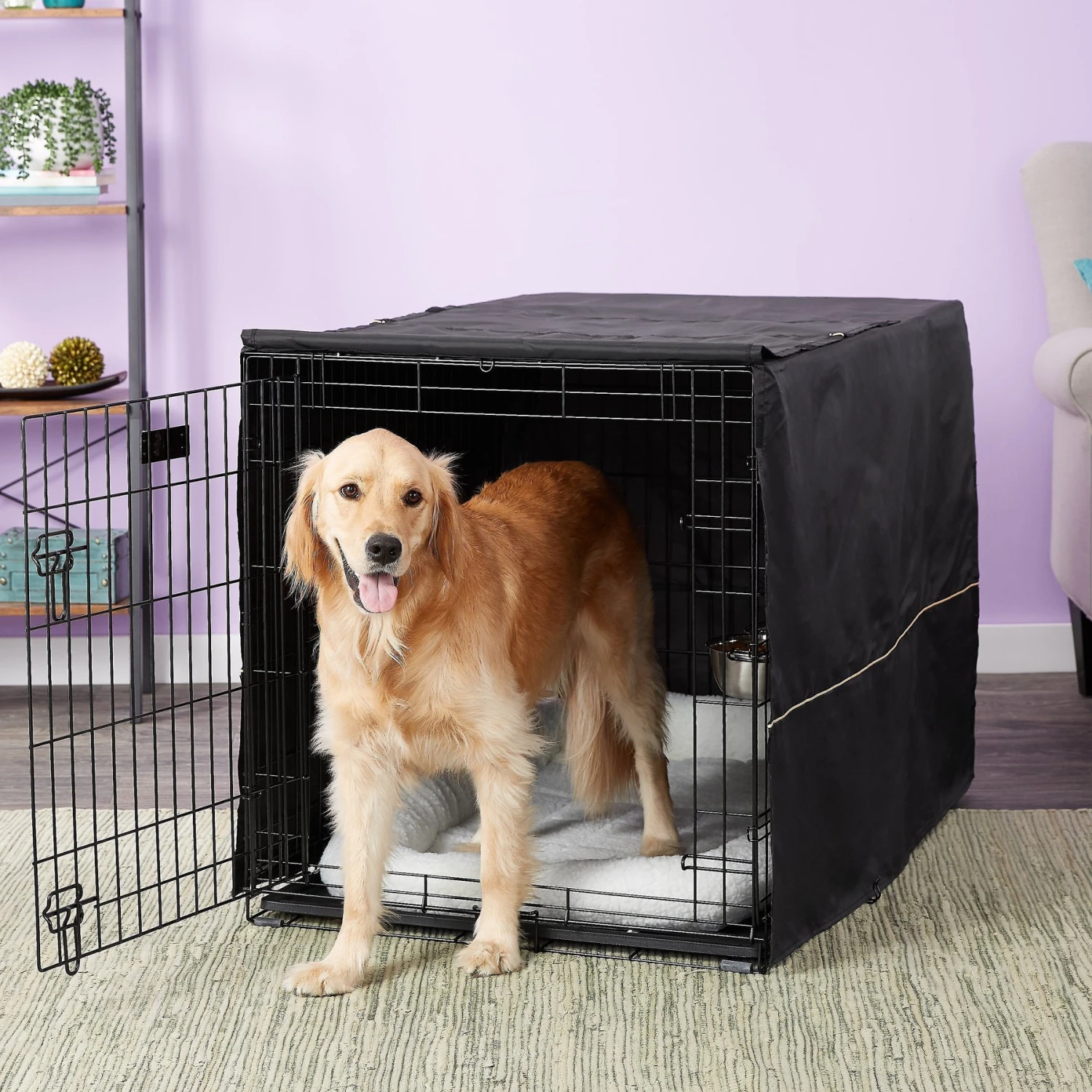 MidWest ICrate Double Door Collapsible Wire Dog Crate Kit 1 MidWest ICrate Double Door Collapsible Wire Dog Crate Kit