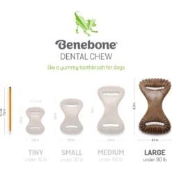 Benebone Peanut Butter Flavor Dental Tough Dog Chew Toy -PetSafe Kong Shop 151533 PT5. AC SS1800 V1612391494